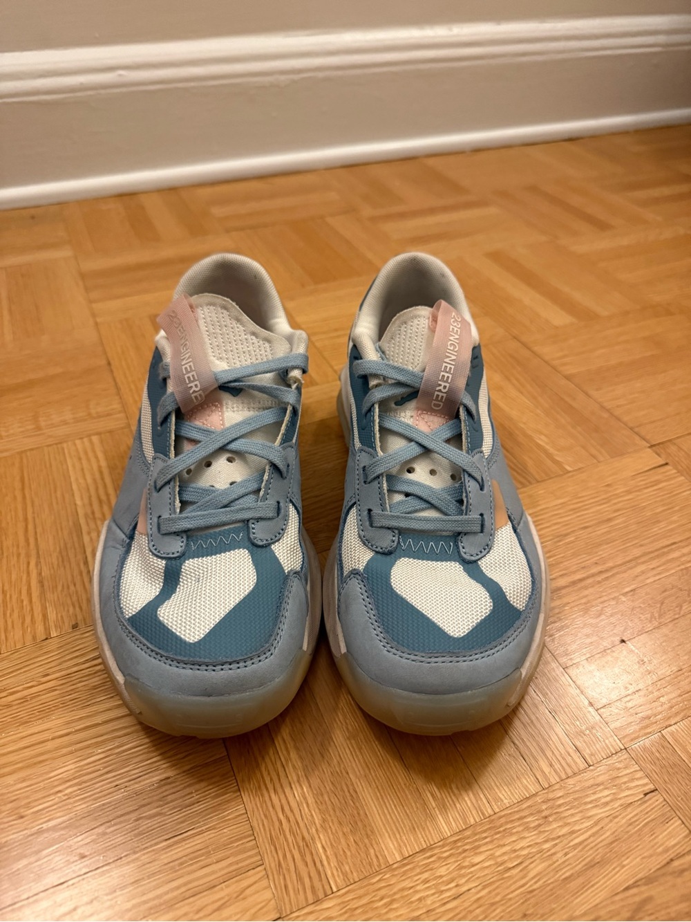 Jordan Light Blue and Pink Athletic Sneakers